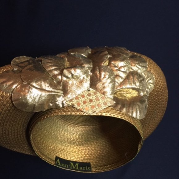 VTG Gold Fancy Doll Mannequin Stuffed Animal Derby Hat by Ann Marie Small - Picture 9 of 14